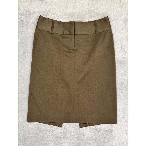 Express Dresses & Skirts - Olive Green Pencil Skirt 4 Stretch‎ Leopard Print Lining Office Professional